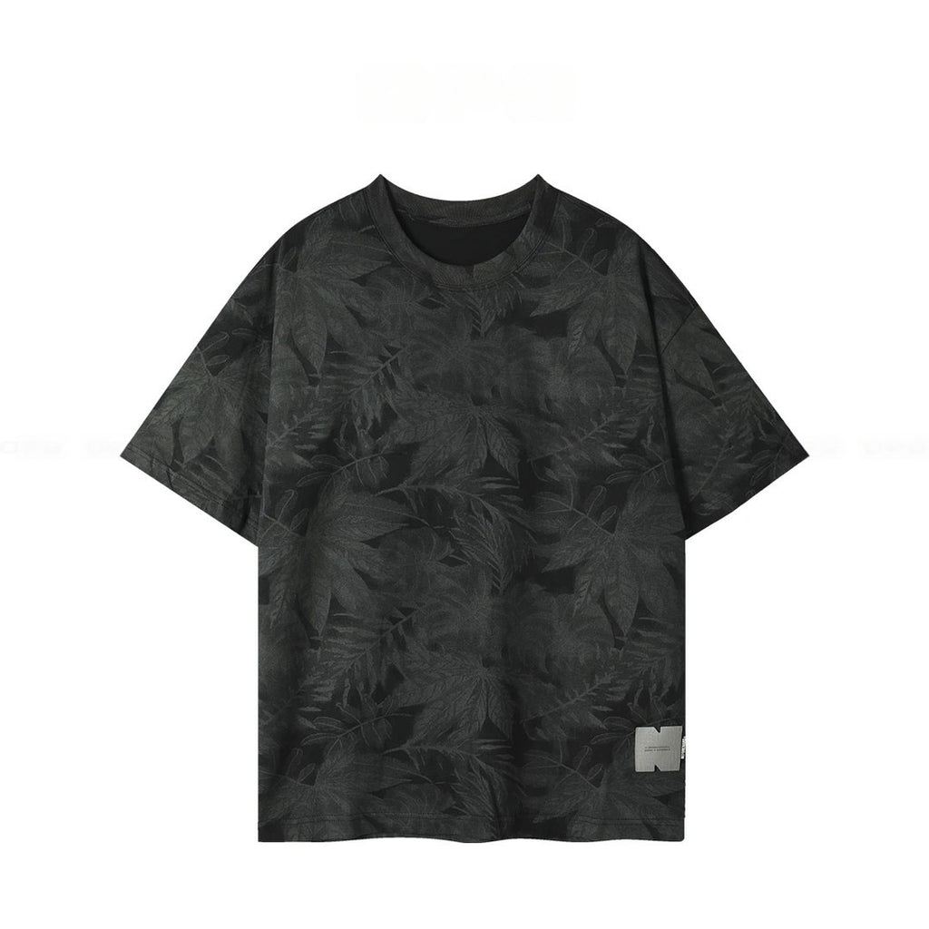 Men's Round Neck Boot-cut Casual All-match Short-sleeved T-shirt